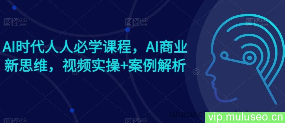 AI时代人人必学课程，AI商业新思维，视频实操+案例解析【赠AI商业爆款案例】