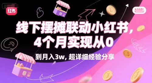 线下摆摊联动小红书，4 个月实现从 0 到月入3w，超详细经验分享