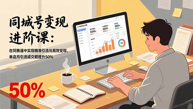 同城号变现进阶课：在同城赛道中实现精准引流与高效变现，单店月引流成交额提升50%